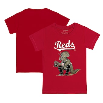 Youth Cincinnati Reds Tiny Turnip Red Triceratops T-Shirt