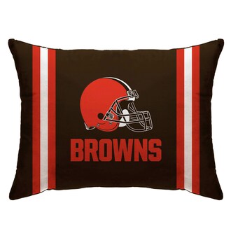 Cleveland Browns 20" x 26" Standard Stripe Logo Micro Plush Bed Pillow Cover