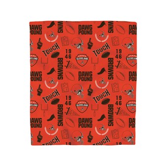 Cleveland Browns 50'' x 60'' Collage Icons Polar Fleece Blanket