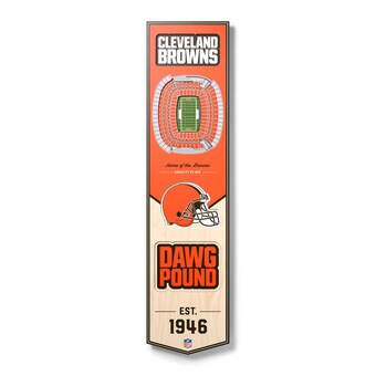 Cleveland Browns 8'' x 32'' 3D StadiumView Banner