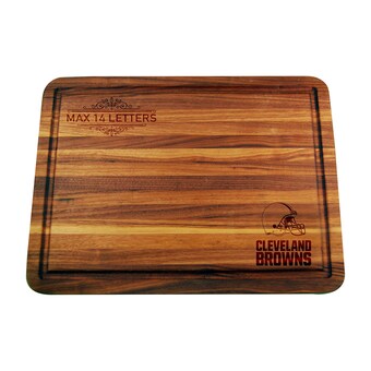 Cleveland Browns Large Acacia Personalized Cutting & Serving Board