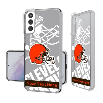 Cleveland Browns Personalized Tilt Design Galaxy Clear Case