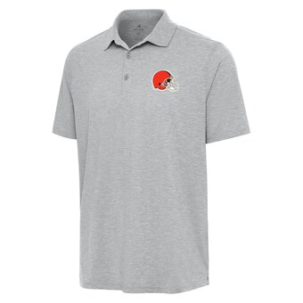 Men's Antigua  Heather Gray Cleveland Browns Big & Tall Par 3 Polo