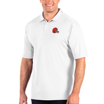 Men's Antigua White Cleveland Browns Tribute Big & Tall Polo