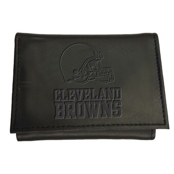 Men's Cleveland Browns Black Hybrid Tri-Fold Wallet