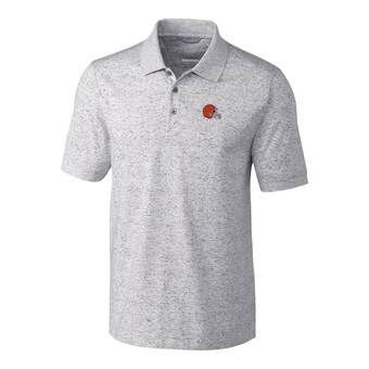 Men's Cutter & Buck Heather Gray Cleveland Browns Big & Tall Space Dye Advantage Polo