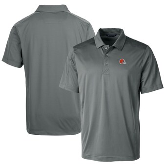 Men's Cutter & Buck Steel Cleveland Browns Prospect Textured Stretch Big & Tall Polo