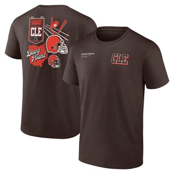 Men's Cleveland Browns Fanatics Brown Split Zone T-Shirt