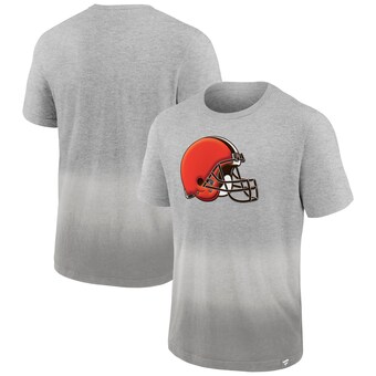 Men's Cleveland Browns Fanatics Heathered Gray/Gray Team Ombre T-Shirt