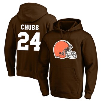 Men's Fanatics Nick Chubb Brown Cleveland Browns Big & Tall Fleece Name & Number Pullover Hoodie