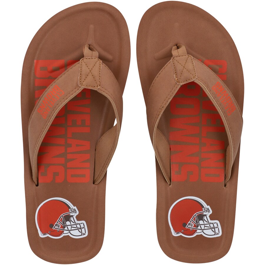 Men's Cleveland Browns FOCO Color Pop Flip Flop Sandals