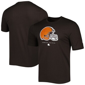 Men's New Era Brown Cleveland Browns Combine Authentic Ball Logo T-Shirt