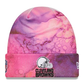 Men's Cleveland Browns New Era Pink 2022 NFL Crucial Catch  Knit Hat