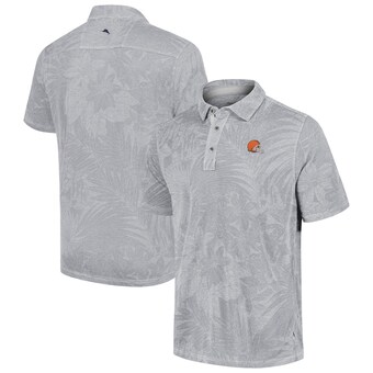 Men's Tommy Bahama Gray Cleveland Browns Sport Santiago Paradise Polo