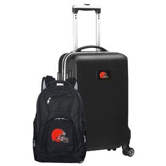 Cleveland Browns MOJO Black 2-Piece Backpack & Carry-On Set