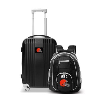 MOJO Cleveland Browns Personalized Premium 2-Piece Backpack & Carry-On Set