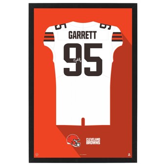 Myles Garrett Cleveland Browns Away Jersey Framed Art Print