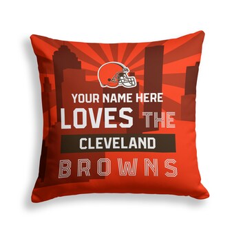 Pegasus Cleveland Browns 18" x 18" City Skyline Personalized Decor Pillow