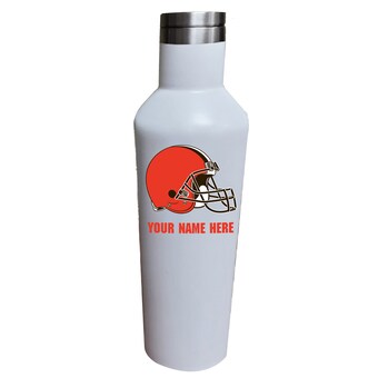 Cleveland Browns White 17oz. Personalized Infinity Stainless Steel Water Bottle