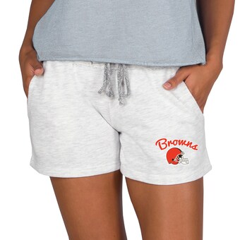Women's Cleveland Browns Concepts Sport Oatmeal Mainstream Terry Tri-Blend Lounge Shorts