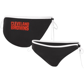 Women's G-III 4Her by Carl Banks Black Cleveland Browns Perfect Match Bikini Bottom