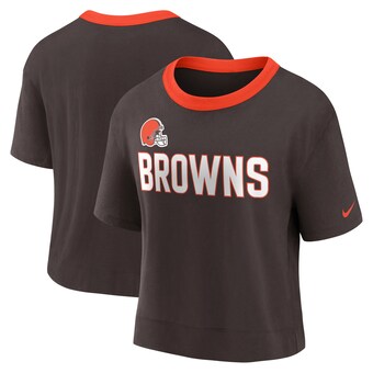 Women's Cleveland Browns Nike Brown High Hip Fashion Cropped Top