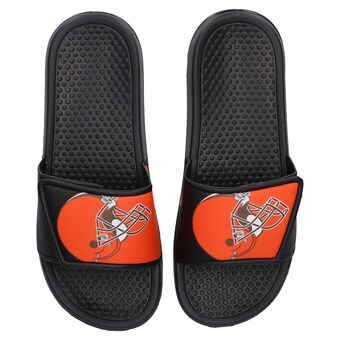 Youth Cleveland Browns FOCO Colorblock Big Logo Legacy Slide Sandals