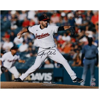 Aaron Civale Cleveland Guardians Fanatics Authentic Autographed 16" x 20" Pitching Photograph