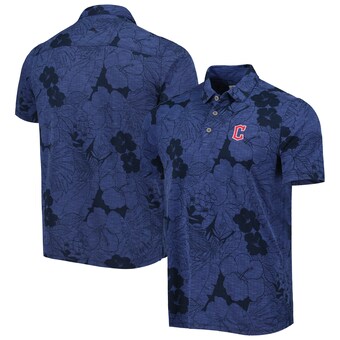 Men's Cleveland Guardians  Tommy Bahama Navy Blooms Polo