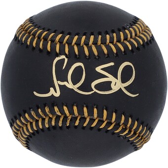 Autographed Noah Syndergaard Cleveland Guardians Fanatics Authentic Black Leather Baseball