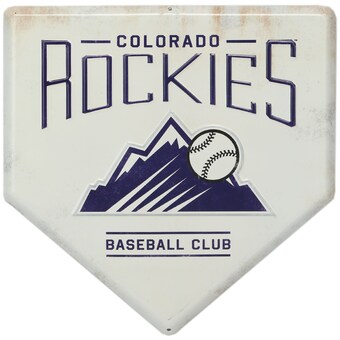 Colorado Rockies 12" x 12" World Series Home Plate Metal Sign