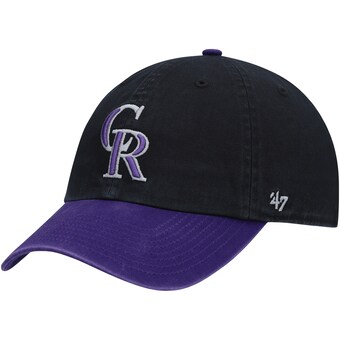 Men's Colorado Rockies '47 Black Clean Up Adjustable Hat