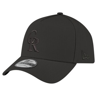 Men's Colorado Rockies New Era Black A-Frame 9FORTY Adjustable Hat