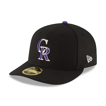 Men's Colorado Rockies New Era Black Game Authentic Collection On-Field Low Profile 59FIFTY Fitted Hat