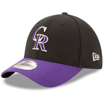 Men's Colorado Rockies New Era Black/Purple Alternate Team Classic 39THIRTY Flex Hat