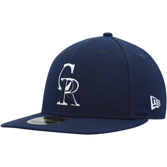 Men's Colorado Rockies New Era Navy Oceanside Low Profile 59FIFTY Fitted Hat