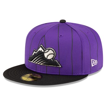 Men's Colorado Rockies  New Era Purple 2024 Batting Practice 59FIFTY Fitted Hat