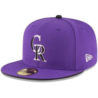 Men's Colorado Rockies New Era Purple Authentic Collection On Field 59FIFTY Structured Hat