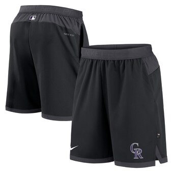 Men's Colorado Rockies Nike Black Authentic Collection Flex Vent Performance Shorts