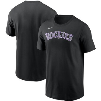 Men's Colorado Rockies Nike Black Team Wordmark T-Shirt