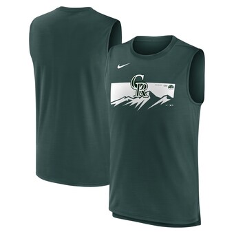 Men's Colorado Rockies Nike Green City Connect Muscle Tank Top