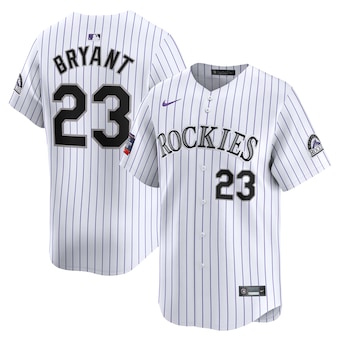 Men's Colorado Rockies Kris Bryant Nike White 2024 MLB World Tour Mexico City Series Home Limited Player Jersey