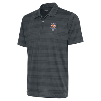 Men's Cuban Giants Antigua Charcoal Compass Polo