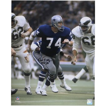 Bob Lilly Dallas Cowboys Autographed 16'' x 20'' Action Photograph with "HOF '80" Inscription