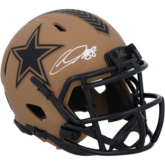 CeeDee Lamb Dallas Cowboys Autographed Riddell 2023 Salute to Service Speed Mini Helmet