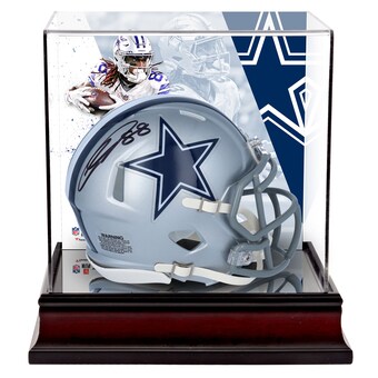 CeeDee Lamb Dallas Cowboys Autographed Fanatics Authentic Riddell Speed Mini Helmet with Deluxe Mini Helmet Case