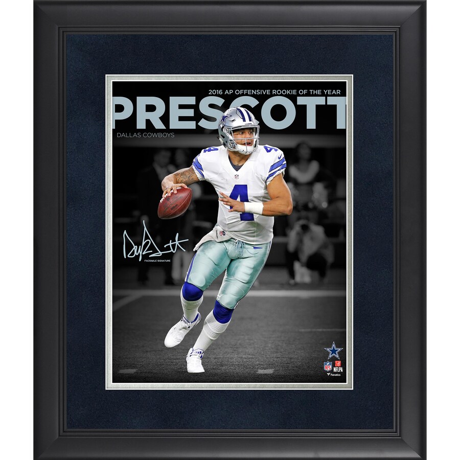 Dak Prescott Dallas Cowboys Framed 11" x 14" NFL Honors 2016 Offensive Rookie of the Year Spotlight Photograph - Facsimile Signature