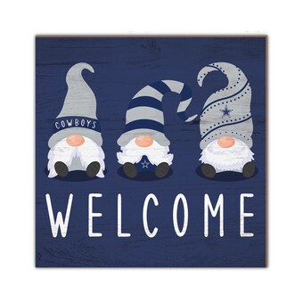 Dallas Cowboys 10'' x 10'' Welcome Gnomes Sign