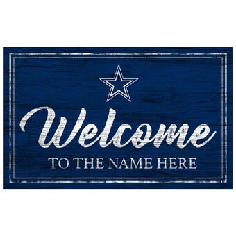 Dallas Cowboys 11" x 19" Personalized Team Color Welcome Sign