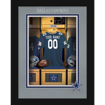 Dallas Cowboys 12'' x 16'' Personalized Team Jersey Print